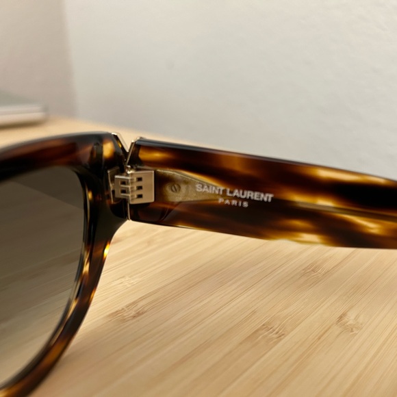 Saint Laurent - Havana - Monogram Hinge Acetate 54MM Cat-Eye Sunglasses - Picture 6 of 6